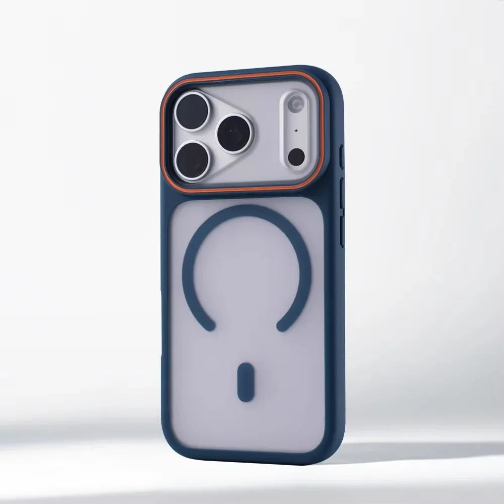 Luxury Matte Translucent For Magsafe Case For iPhone 17 16 Pro Max 15 14 Plus Magnetic Wireless Charging Shockproof Cover Shell