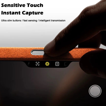 Real Italian Imported for Alcantara Magnetic Case for iPhone 17 Pro Max 17Pro with MagSafe Case Smart Button Protective Cover