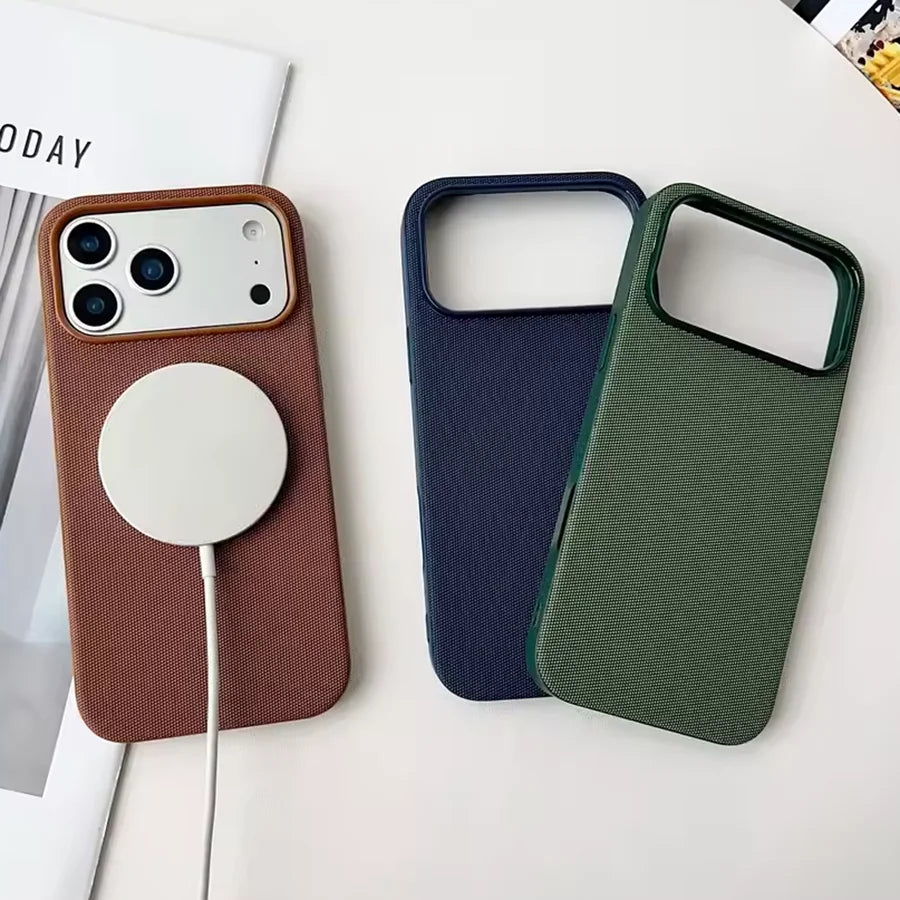 High Quality Original Technology Woven Case For IPhone 17 16 15 14 13 Pro Max 17 Air Official For Magsafe Magnetic Protect Cover