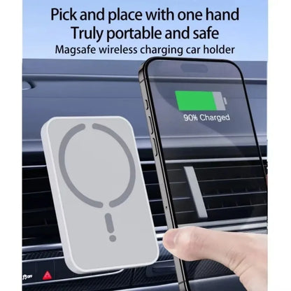 Car Air Vent Magnetic GPS Phone Holder Stand Wireless Charger For Magsafe iPhone 17 16 15 14 13 12 Pro Max Cell Fast Charging