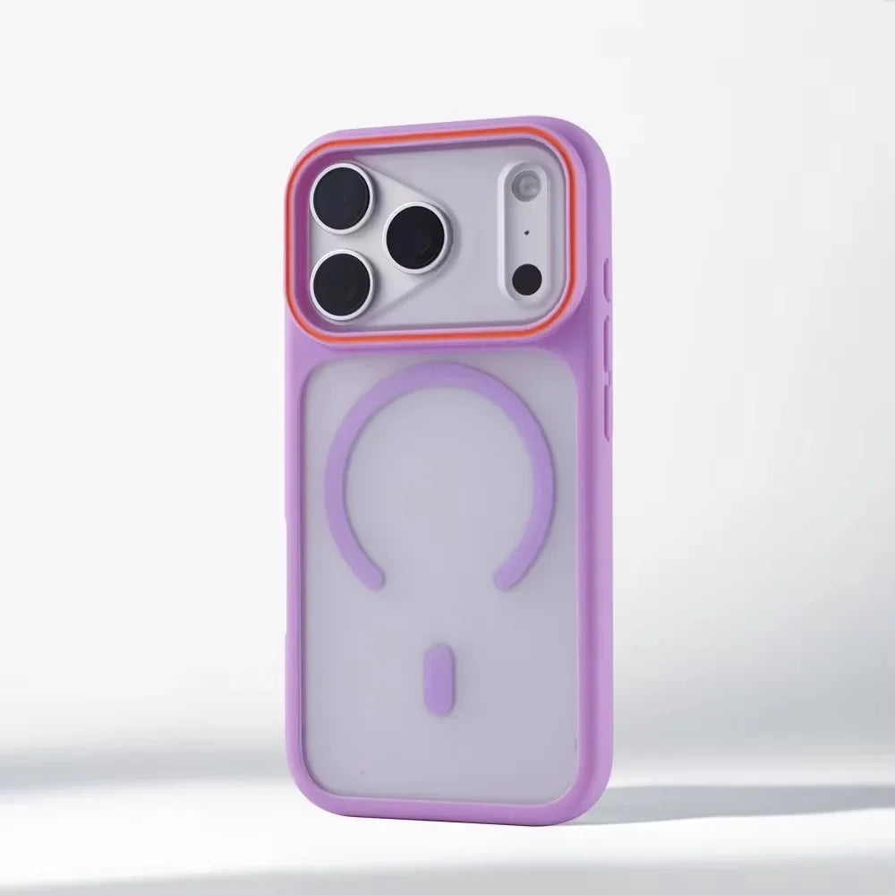Luxury Matte Translucent For Magsafe Case For iPhone 17 16 Pro Max 15 14 Plus Magnetic Wireless Charging Shockproof Cover Shell
